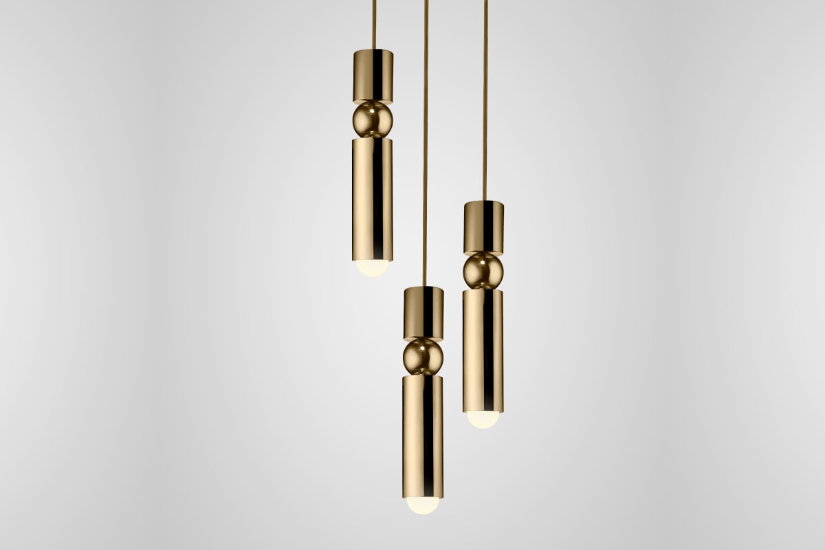 LEE BROOM | FULCRUM PENDANT POLISHED GOLD(ゴールド鏡面仕上げ)