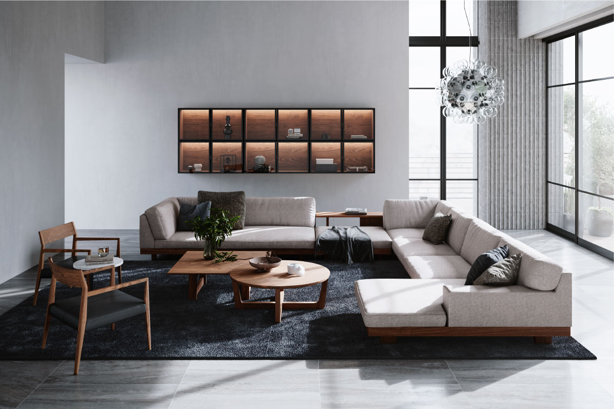 DANISH SOFA アームレスカウチ90