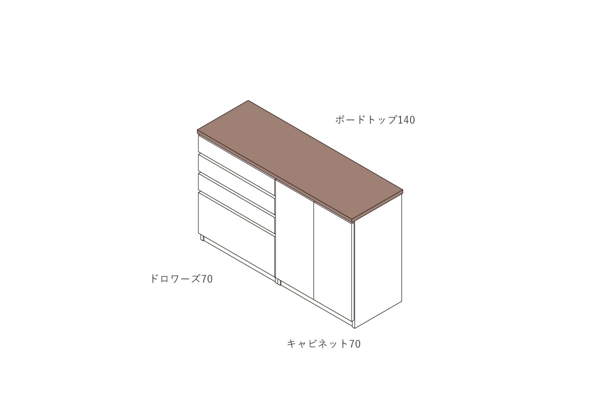 NOTE BOARD TOP W140cm × D46cm