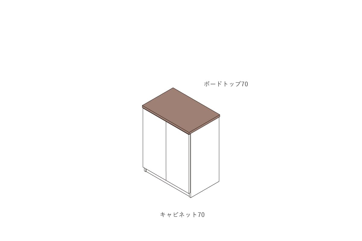 NOTE BOARD TOP W70cm × D46cm