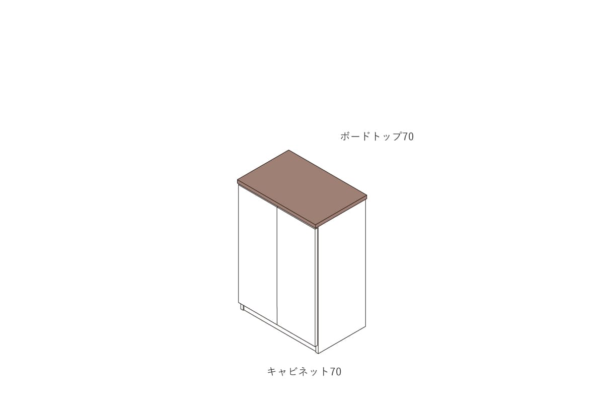 NOTE BOARD TOP W70cm × D46cm
