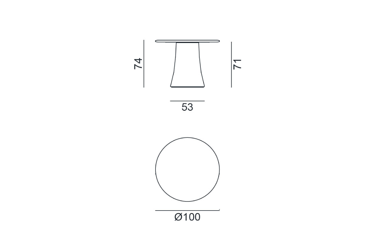 Φ100×H74 cm