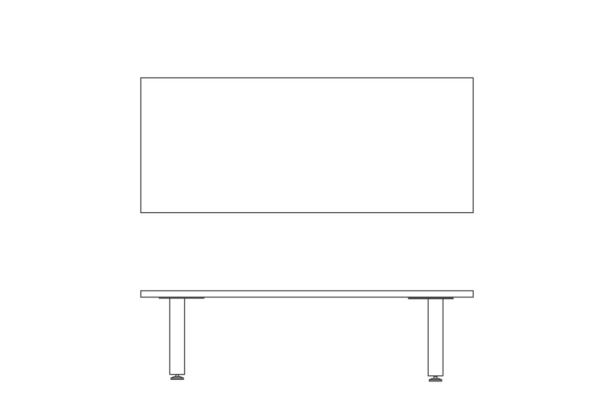 W 160cm × D 65cm