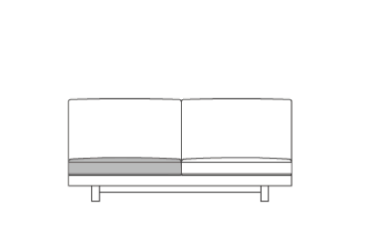 3シーター180cm用/1シーター90cm 座クッション中材（単品）