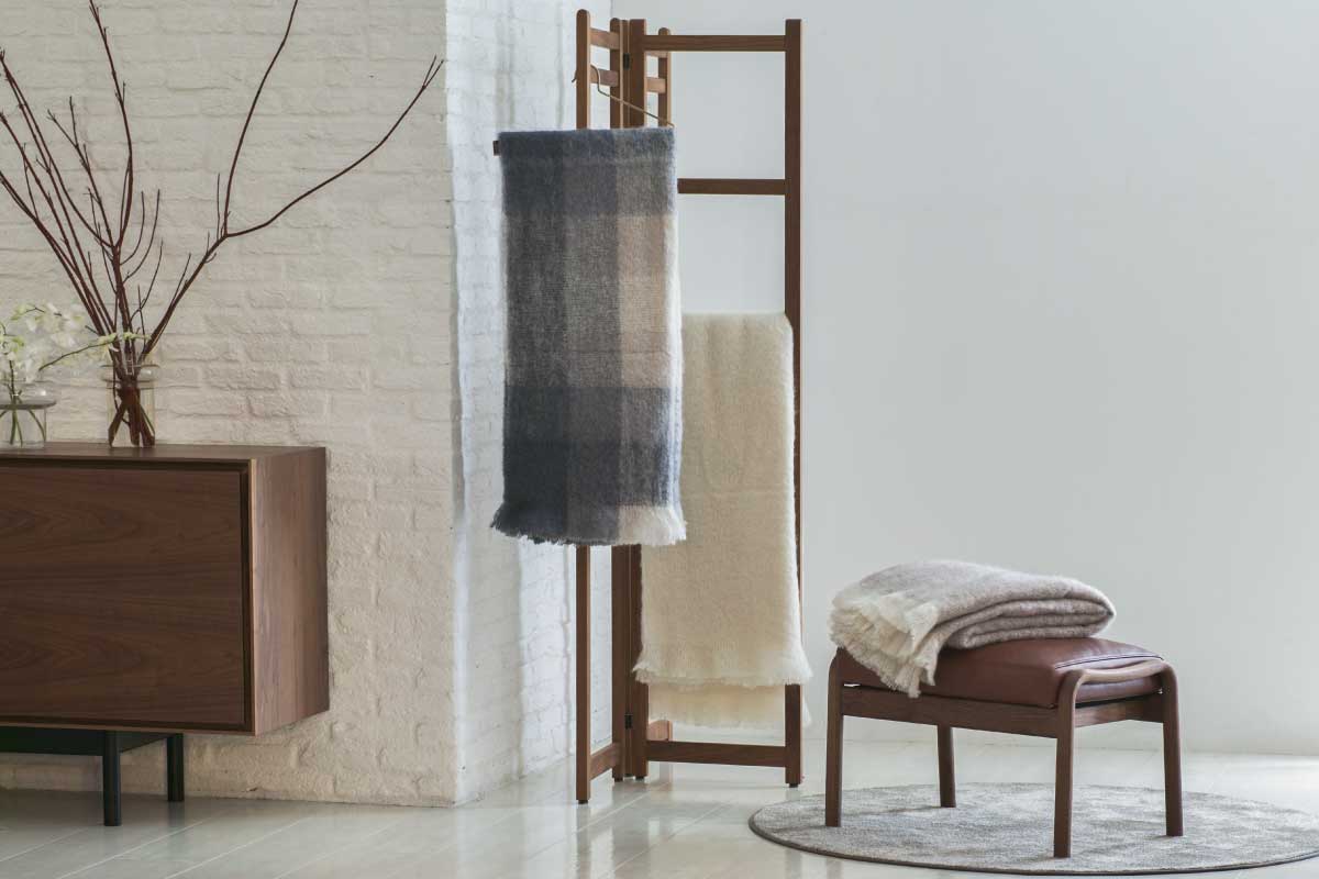 FOXFORD | Mohair Throw CLASSIC CHECK