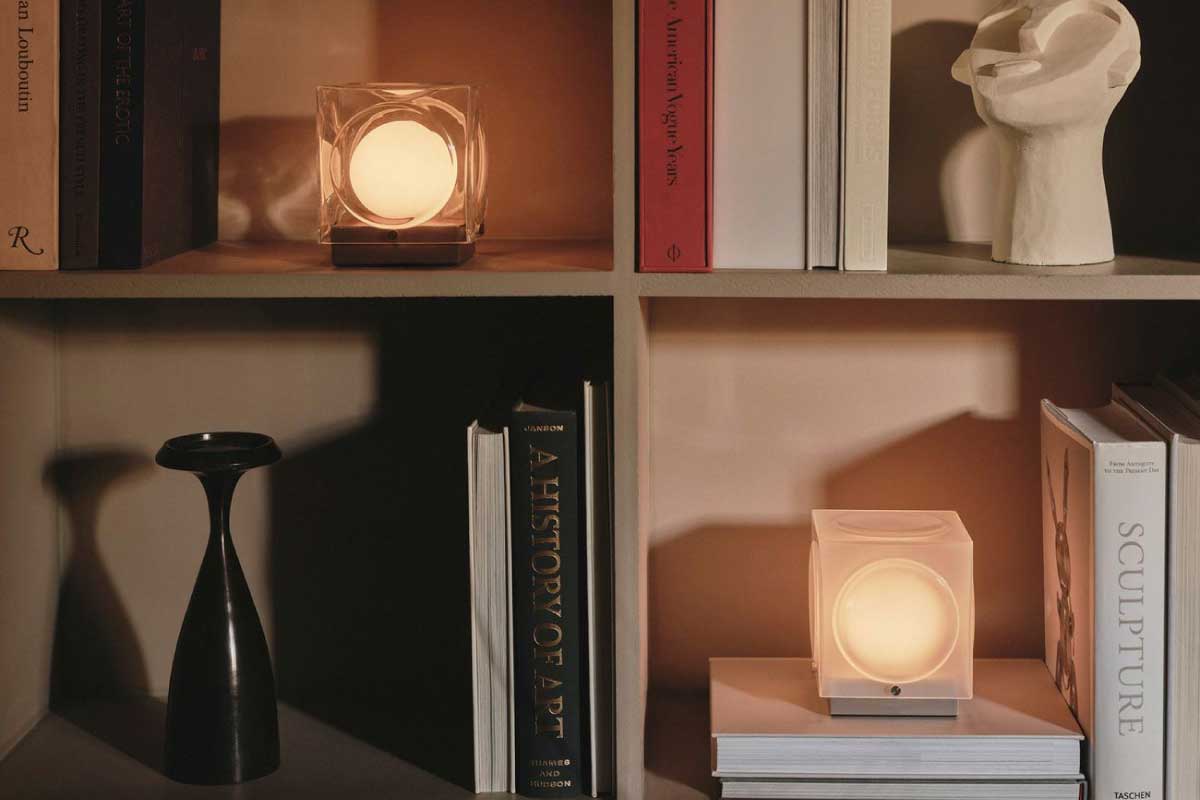 LEE BROOM | CHANT PORTABLE LAMP FROSTED & GOLD