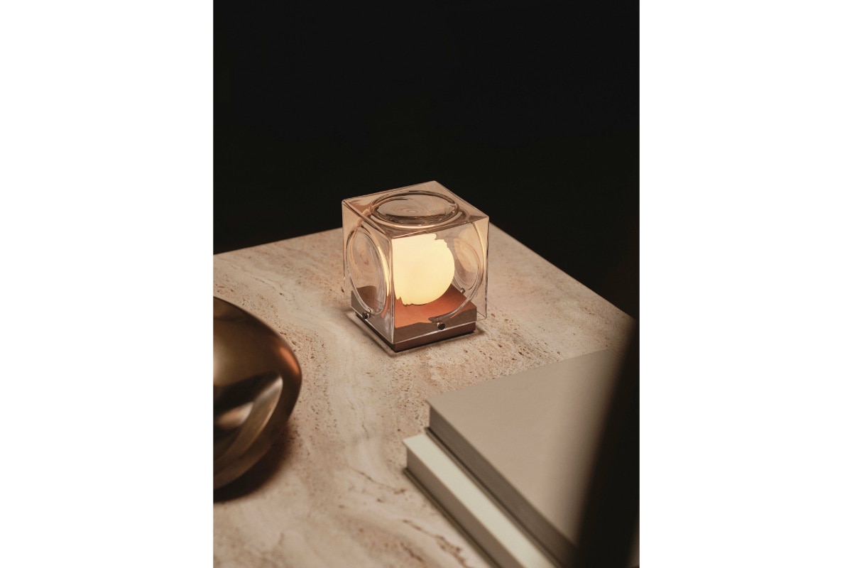 LEE BROOM | CHANT PORTABLE LAMP CLEAR & SILVER