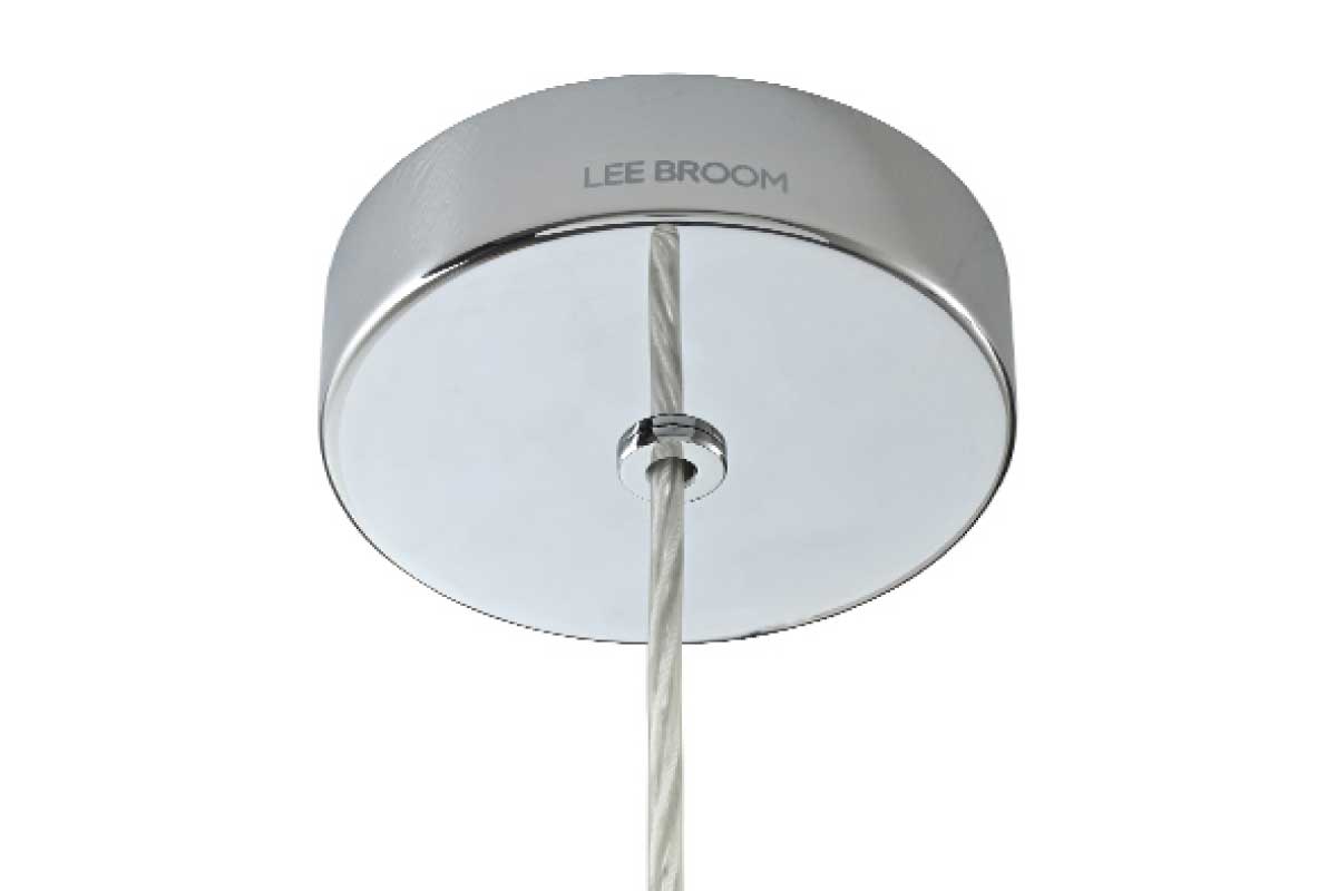 LEE BROOM | CLEAR CRYSTAL BULB PENDANT POLISHED CHROME