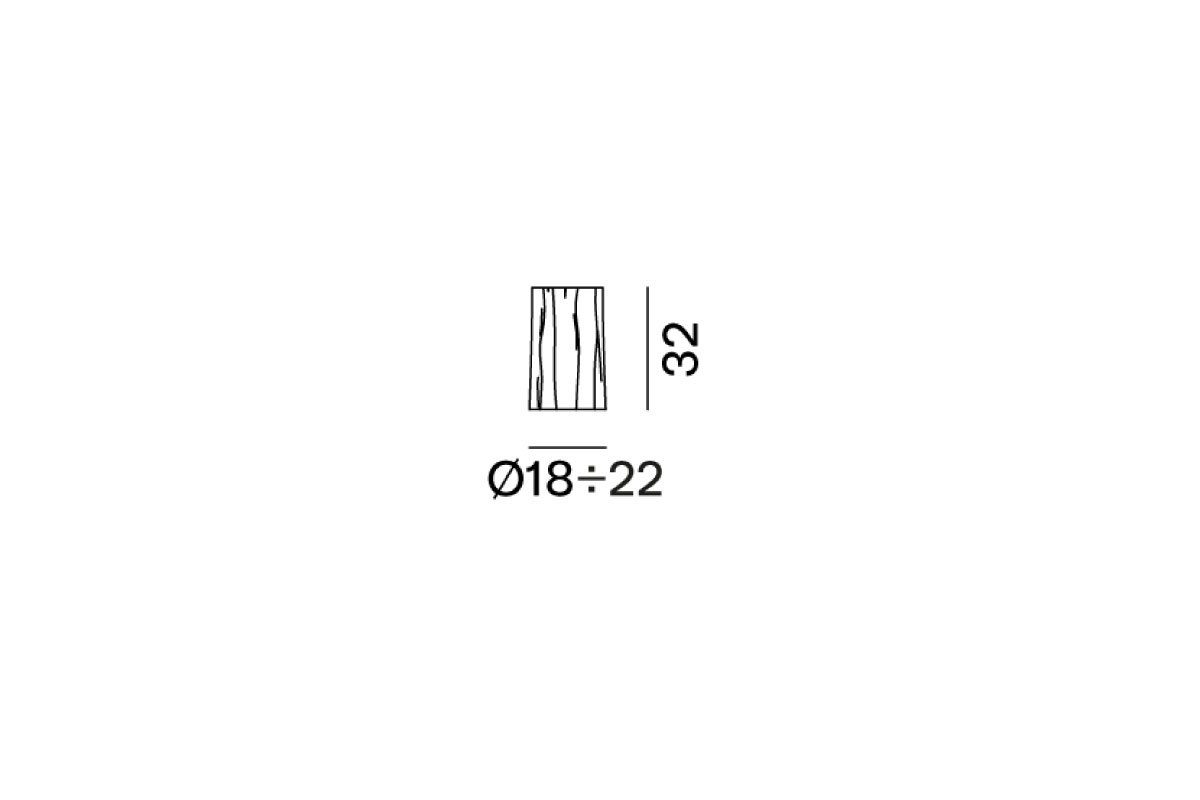 GERVASONI | LOG S ブラック Φ18-22 H32cm