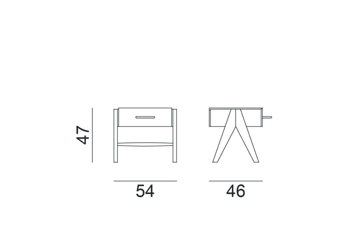 GERVASONI | PIER 52 W54×D46×H47(cm)