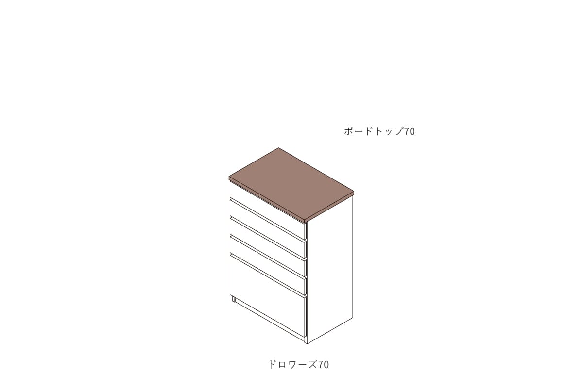 NOTE BOARD TOP W70cm × D46cm