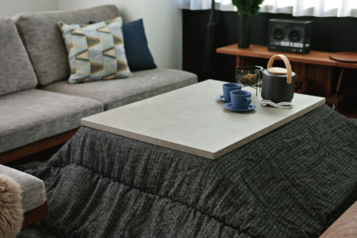 FolivorA | NOMBE kotatsu table(mortar) ウォールナット 120×80(cm)