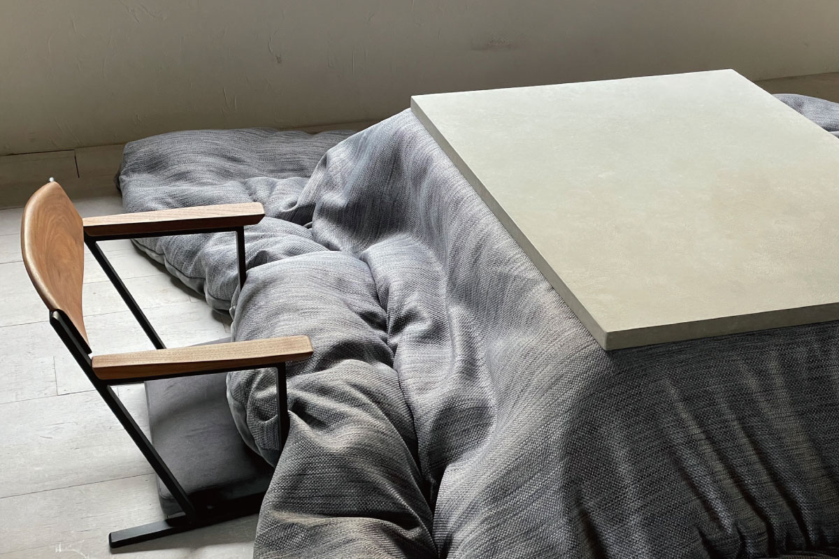 FolivorA | NOMBE kotatsu table(mortar) ウォールナット 120×80(cm)