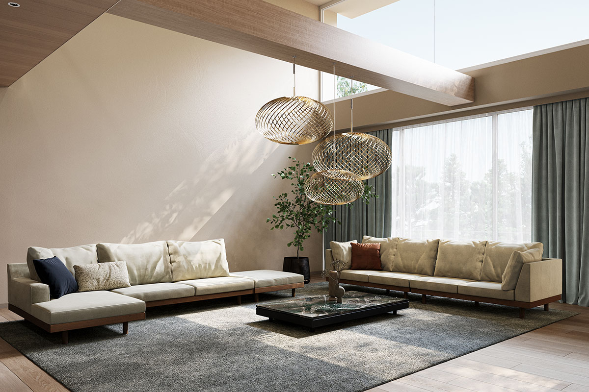DANISH GRANDE SOFA シングルアーム3シーター199