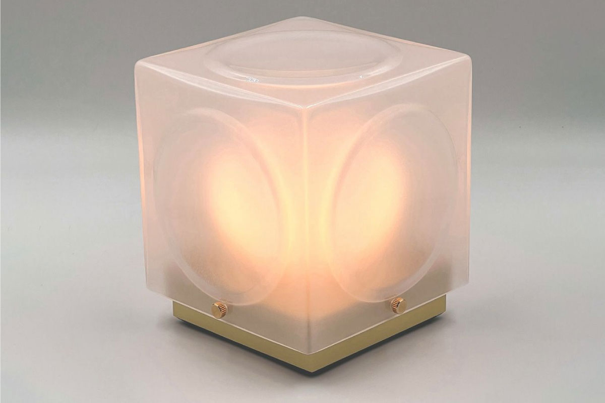 LEE BROOM | CHANT PORTABLE LAMP FROSTED & GOLD