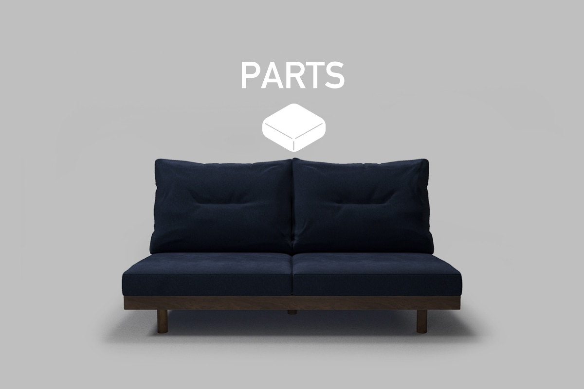 DANISH GRANDE SOFA PARTS 2 シーター160 座クッション中材（片側単品）