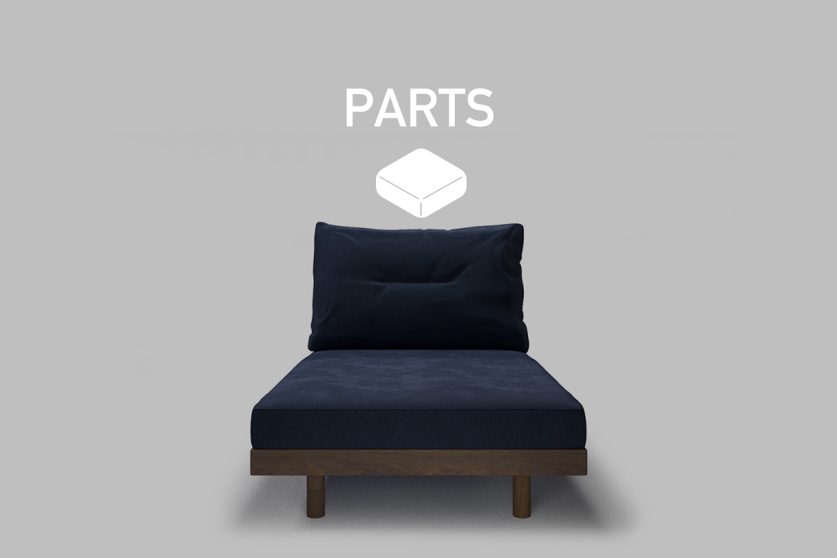 DANISH GRANDE SOFA PARTS アームレスカウチ90 座クッション中材（単品）