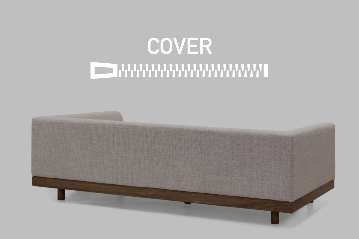 LAZY DANISH SOFA BACK COVER ダブルアーム 3 シーター 200