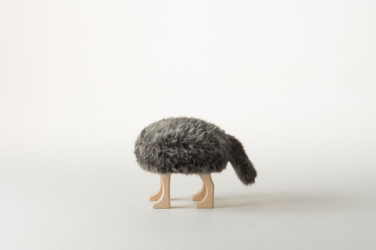 匠工芸 | ANIMAL STOOL ウルフグレーミックス（S）